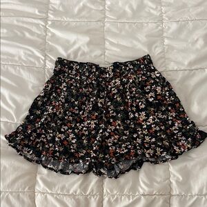 Abercrombie & Fitch Black Floral Print Shorts